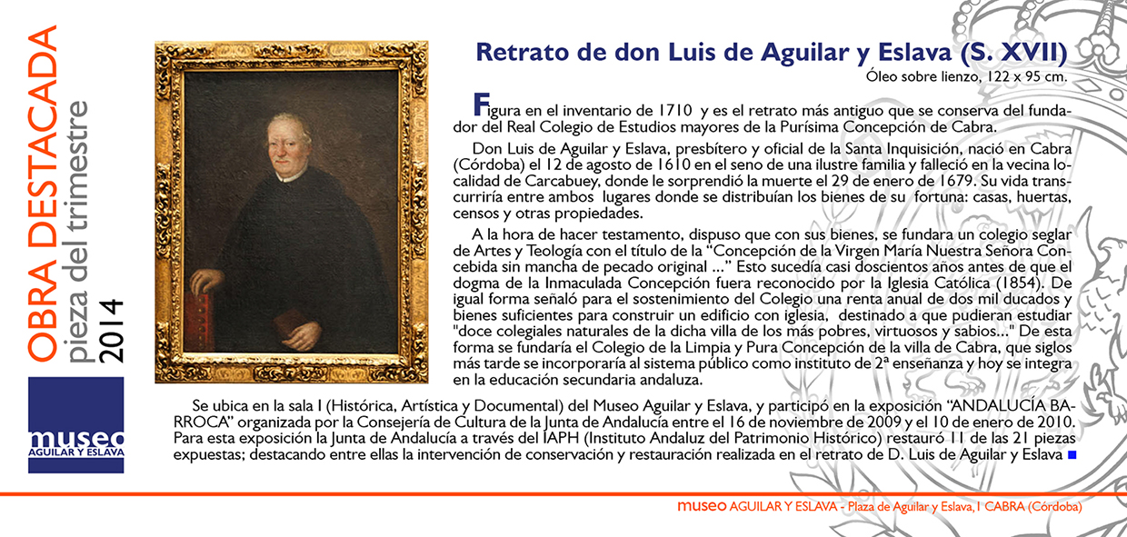 Foto 2 de 2 del artículo «Retrato de don Luis de Aguilar y Eslava»
