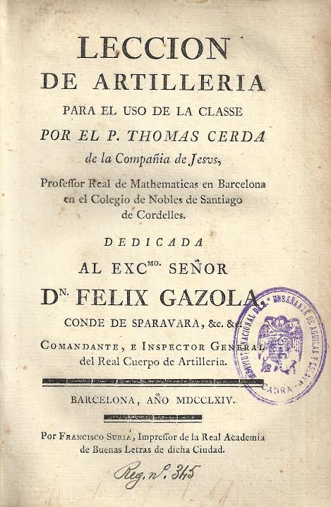 Foto 2 de 3 del artículo ««Leccion de Artillería para el uso de la classe» (1764)»