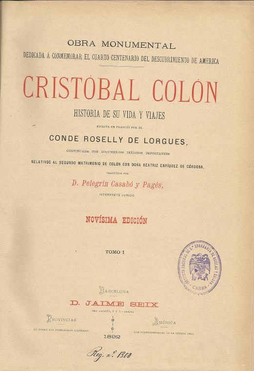 Foto 2 de 3 del artículo ««Cristóbal Colón. Historia de su vida y viajes» (1892)»