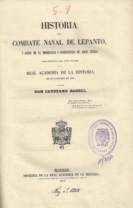 Foto 2 de 3 del artículo ««Historia del combate naval de Lepanto, y juicio de la importancia y consecuencias de…»