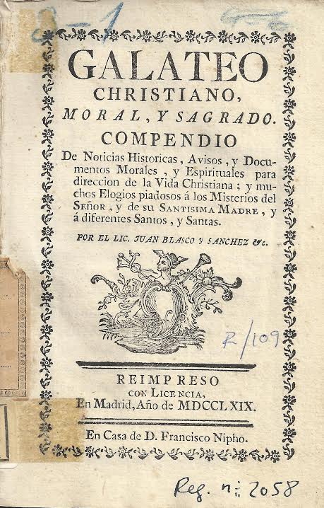 Foto 2 de 3 del artículo ««Galateo christiano, moral y sagrado» (1769)»