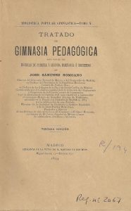 Foto 1 de 3 del artículo ««Tratado de gimnasia pedagógica para el uso de las escuelas de primera y segunda…»