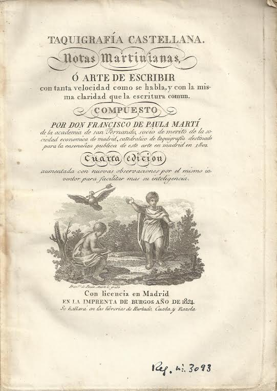 Foto 1 de 3 del artículo ««Taquigrafía castellana : notas martinianas ó Arte de escribir con tanta velocidad como…»