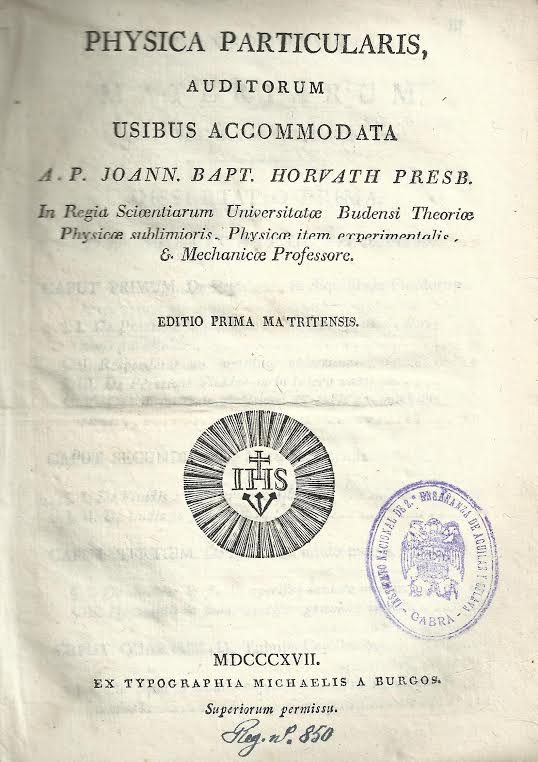 Foto 2 de 3 del artículo ««Physica particularis» (1817)»