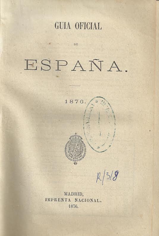 Foto 2 de 3 del artículo ««Guía oficial de España: anuario histórico-estadístico-administrativo» (1876)»