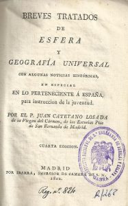Foto 1 de 3 del artículo ««Breves tratados de esfera y geografía universal con algunas noticias históricas» (1822)»