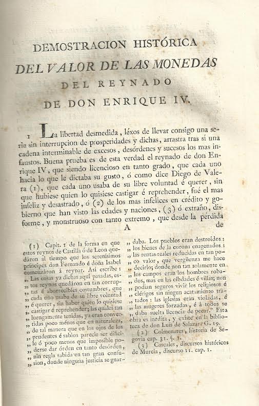 Foto 2 de 3 del artículo ««Demostración histórica del verdadero valor de todas las monedas que corrían en Castilla…»