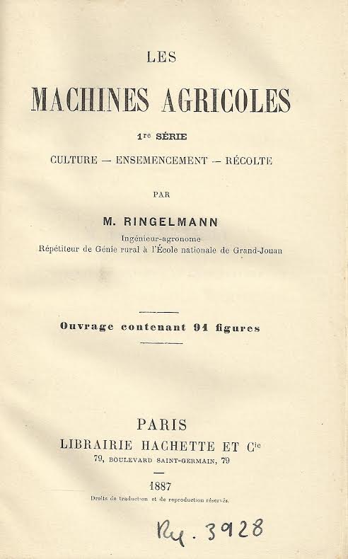 Foto 1 de 3 del artículo ««Les machines agricoles» par M. Ringelmann (1887)»