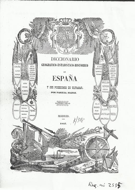 Foto 1 de 3 del artículo ««Diccionario geográfico-estadístico-histórico de España y sus posesiones de Ultramar»…»