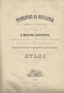 Foto 1 de 3 del artículo ««Principios de artillería, teórica y práctica» de Manuel Baturone (1866)»