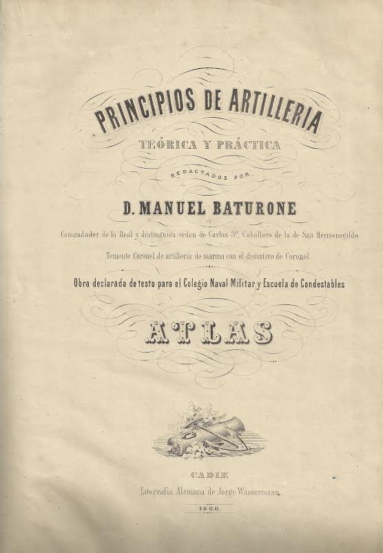 Foto 1 de 3 del artículo ««Principios de artillería, teórica y práctica» de Manuel Baturone (1866)»