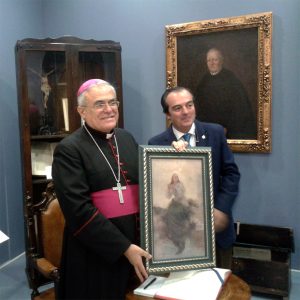 Foto 1 de 3 del artículo «El Obispo de Córdoba visita el Instituto Aguilar y Eslava, la Fundación y su Museo»