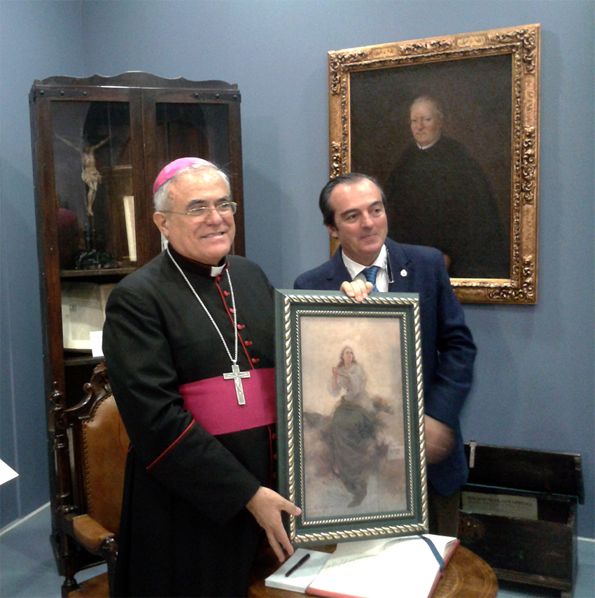 Foto 1 de 3 del artículo «El Obispo de Córdoba visita el Instituto Aguilar y Eslava, la Fundación y su Museo»