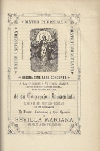 Foto 1 de 3 del artículo ««Sevilla mariana», publicación quincenal dedicada a la Inmaculada Concepción (1881)»