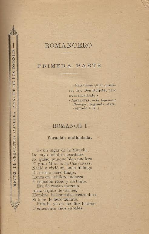 Foto 2 de 3 del artículo ««Romancero de El Ingenioso Hidalgo Don Quijote de la Mancha» de Carrillo de Albornoz…»
