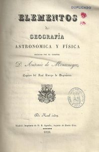 Foto 1 de 3 del artículo ««Elementos de Geografía astronómica y física» por Antonio de Montenegro (1828)»