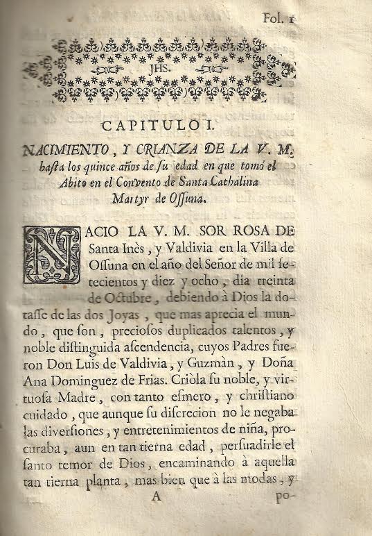Foto 3 de 3 del artículo ««Breve resumen de la vida y virtudes de la v. madre sor Rosa de Santa Inés y Valdivia»…»