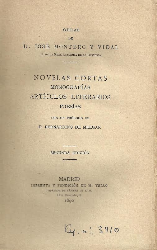 Foto 2 de 3 del artículo «Obras de José Montero y Vidal (1890)»