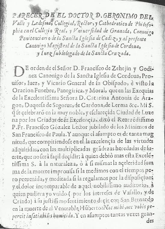 Foto 2 de 3 del artículo «Oración en las solemnes exequias de D.ª Catalina Antonia de Aragón, duquesa de Segorve y…»