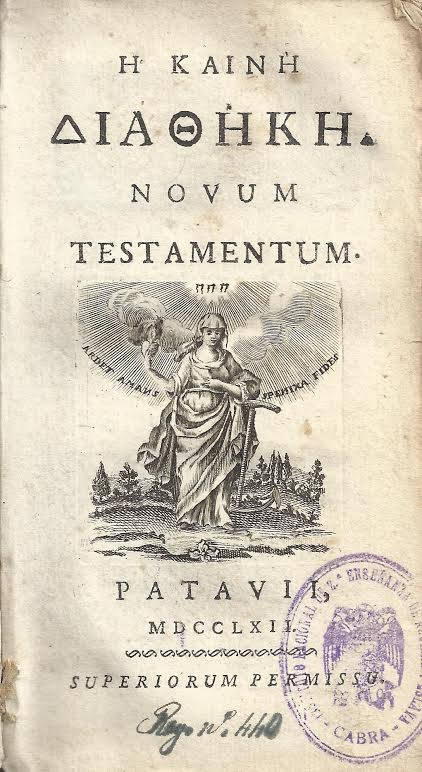 Foto 1 de 4 del artículo ««Nuevo Testamento», en griego, editado en Padua (Italia) en 1762»