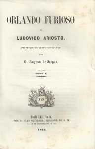 Foto 1 de 3 del artículo ««Orlando furioso» de Ariosto, traducido por Augusto de Burgos (1846-1847)»