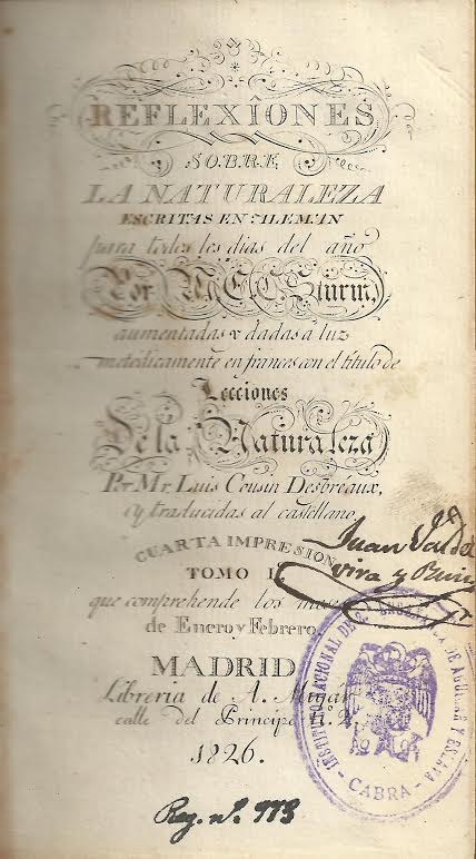 Foto 1 de 5 del artículo ««Reflexiones sobre la naturaleza» de Sturm (1826)»