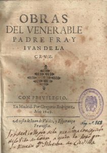 Foto 1 de 4 del artículo ««Obras del venerable padre fray Ivan de la Crvz» (Madrid, 1649)»