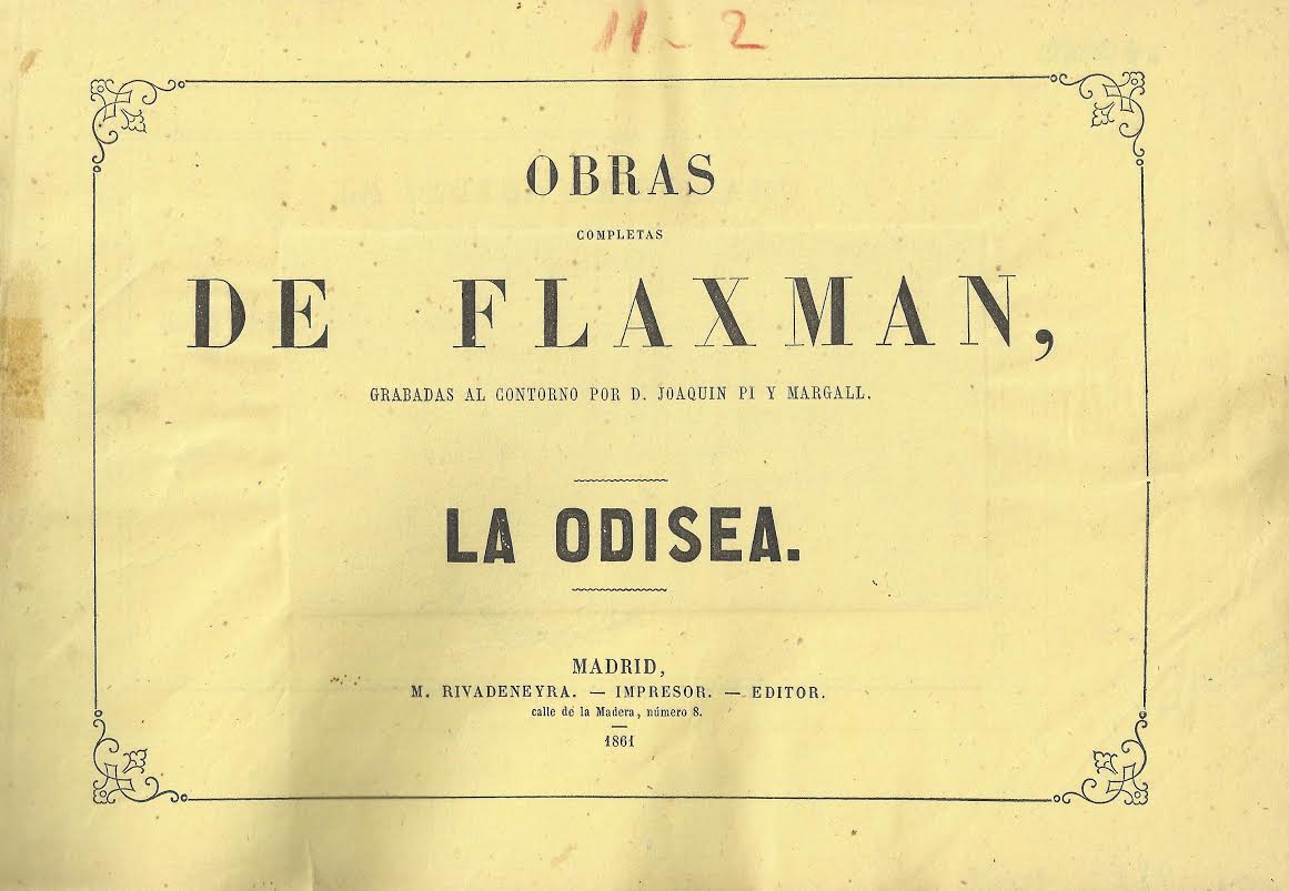 Foto 1 de 3 del artículo ««La Odisea» de Homero, grabada por J. Pi y Margall, tomada de John Flaxman (1861)»
