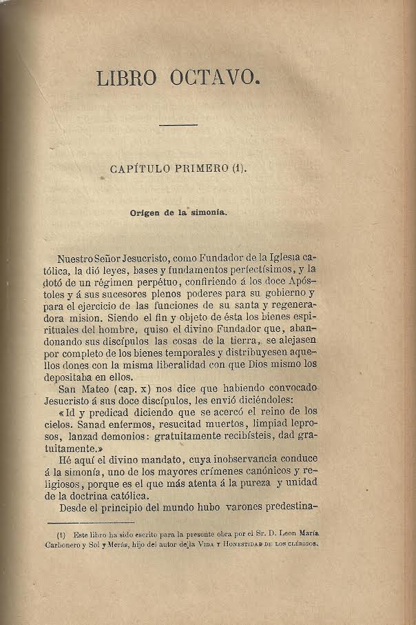 Foto 4 de 4 del artículo ««Vida y honestidad de los clérigos» de Carbonero y Sol (1880)»