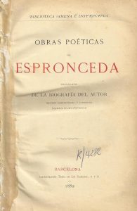 Foto 1 de 4 del artículo ««Obras poéticas» de Espronceda (Barcelona, 1882)»