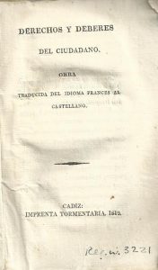 Foto 1 de 4 del artículo ««Derechos y deberes del ciudadano», obra traducida del idioma francés al castellano…»