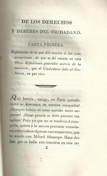Foto 3 de 4 del artículo ««Derechos y deberes del ciudadano», obra traducida del idioma francés al castellano…»
