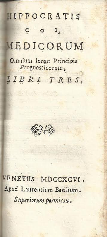 Foto 4 de 4 del artículo ««Aphorismorum Hippocratis Coi sectiones octo» (Venetiis, 1794)»