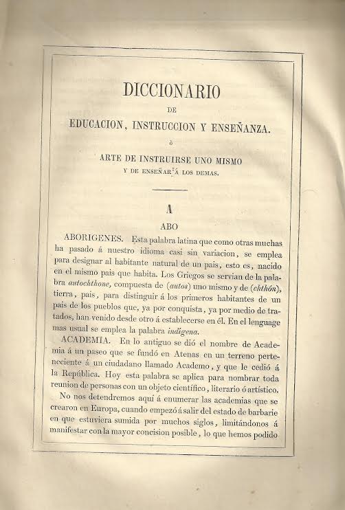 Foto 2 de 5 del artículo ««Diccionario general, usual y clásico de educación, instrucción y enseñanza» por Pío…»