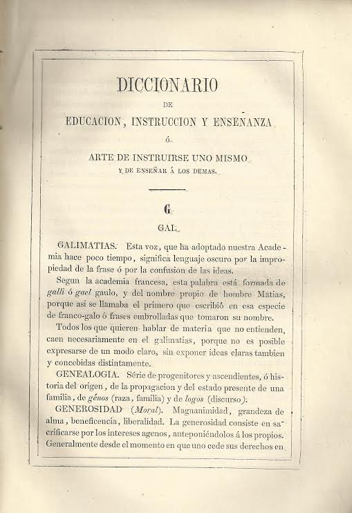 Foto 4 de 5 del artículo ««Diccionario general, usual y clásico de educación, instrucción y enseñanza» por Pío…»