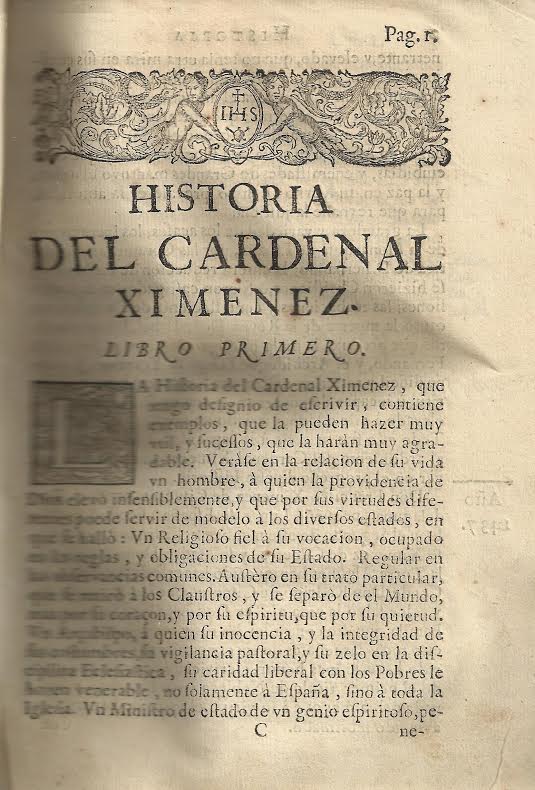 Foto 2 de 4 del artículo ««Historia de el señor cardenal don Francisco Ximenez de Cisneros», escrita por Esprit…»