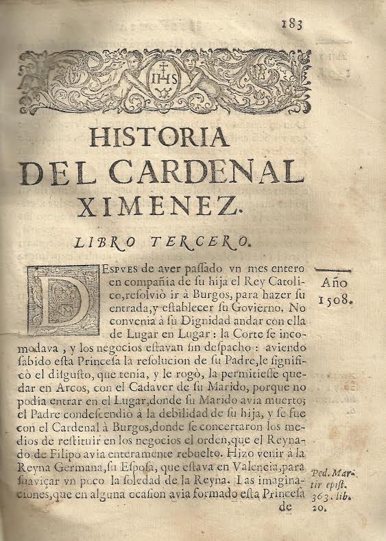 Foto 3 de 4 del artículo ««Historia de el señor cardenal don Francisco Ximenez de Cisneros», escrita por Esprit…»