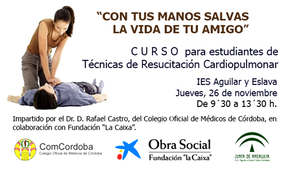 Foto 2 de 2 del artículo «Curso de Técnicas de Resucitación Cardiopulmonar (TRCP) en el IES Aguilar y Eslava»