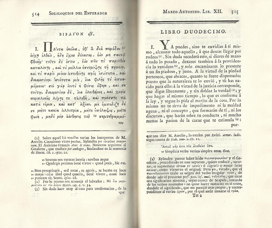 Foto 4 de 4 del artículo ««Los doce libros del emperador Marco Aurelio» traducidos del griego por Jacinto Díaz de…»