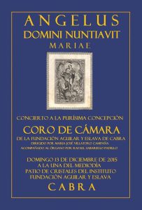 Foto 1 de 2 del artículo «Concierto del Coro de Cámara Fundación Aguilar y Eslava «Angelus Domini nuntiavit Mariae»…»