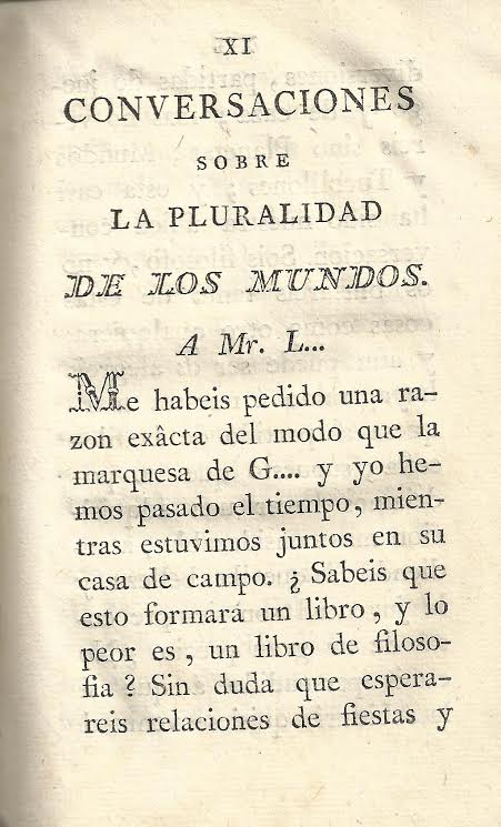 Foto 2 de 4 del artículo ««Conversaciones sobre la pluralidad de los mundos» por Mr. de Fontenelle (Madrid, 1796)»