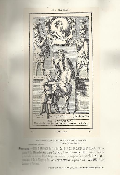 Foto 1 de 4 del artículo «Iconografía de Don Quijote. Reproducción heliográfica y foto-tipográfica de 101 láminas…»