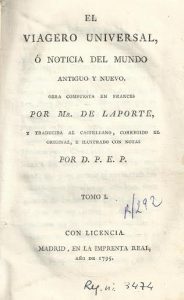Foto 1 de 4 del artículo ««El viajero universal, o Noticia del mundo antiguo y nuevo» por Laporte y otros…»
