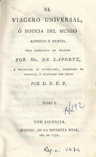 Foto 1 de 4 del artículo ««El viajero universal, o Noticia del mundo antiguo y nuevo» por Laporte y otros…»