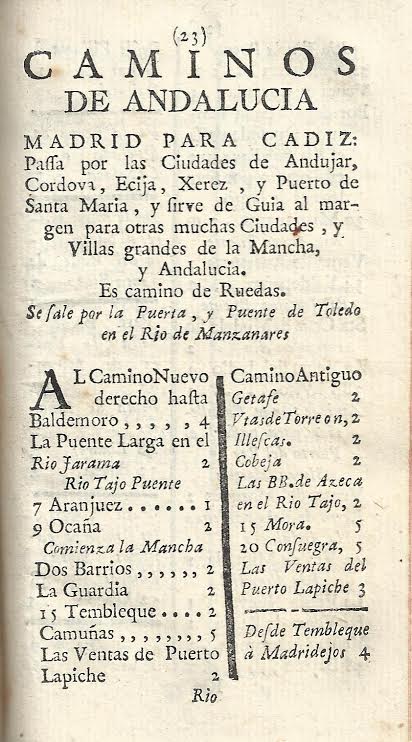 Foto 2 de 5 del artículo ««Itinerario español o Guía de caminos para ir desde Madrid a todas las ciudades y villas…»