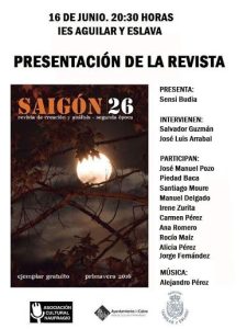 Foto 1 de 4 del artículo «Presentación de la Revista Saigón nº 26»