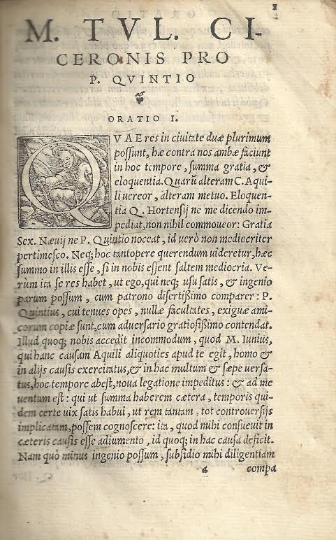 Foto 2 de 4 del artículo ««M. Tullii Ciceronis, Orationum», Volumen primun (Lugduni, 1551)»