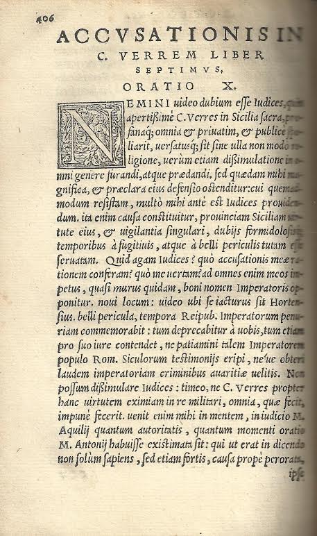 Foto 4 de 4 del artículo ««M. Tullii Ciceronis, Orationum», Volumen primun (Lugduni, 1551)»