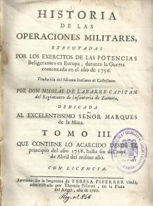 Foto 1 de 4 del artículo ««Historia de las operaciones militares ejecutadas por los ejércitos de las potencias…»