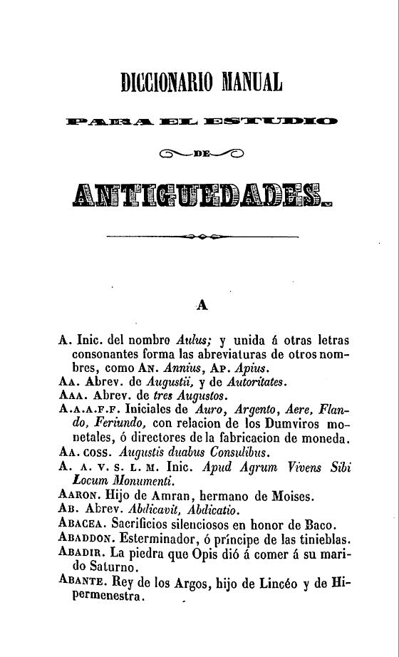Foto 3 de 4 del artículo ««Diccionario manual para el estudio de antigüedades» por Félix Ponzoa Cebrián y Joaquín…»